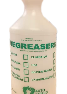 BG Green Printed Plastic Bottle DEGREASERS