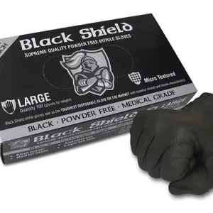 Nitrile Glove Black Shield  pack