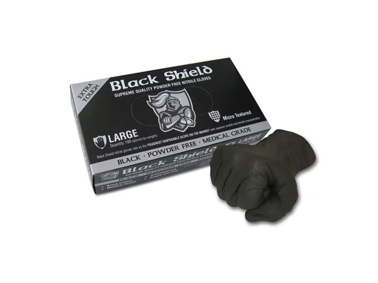 Nitrile Glove Black Shield  pack