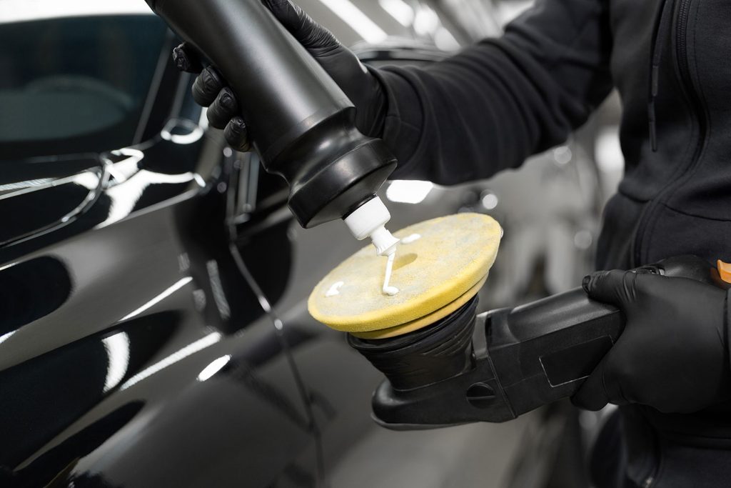 Professional detailing of the car in the auto